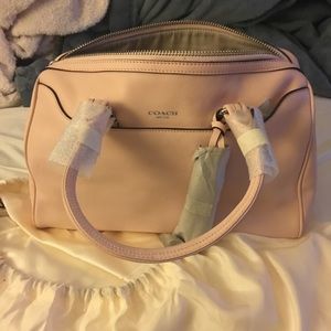 Leather coach purse